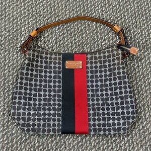 Kate Spade Black and Red Patterned Shoulder Bag